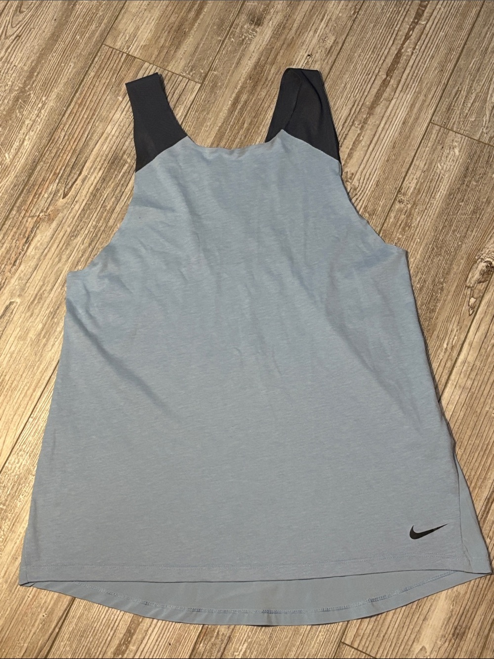 Nike Light Blue Tank with Navy Mesh straps